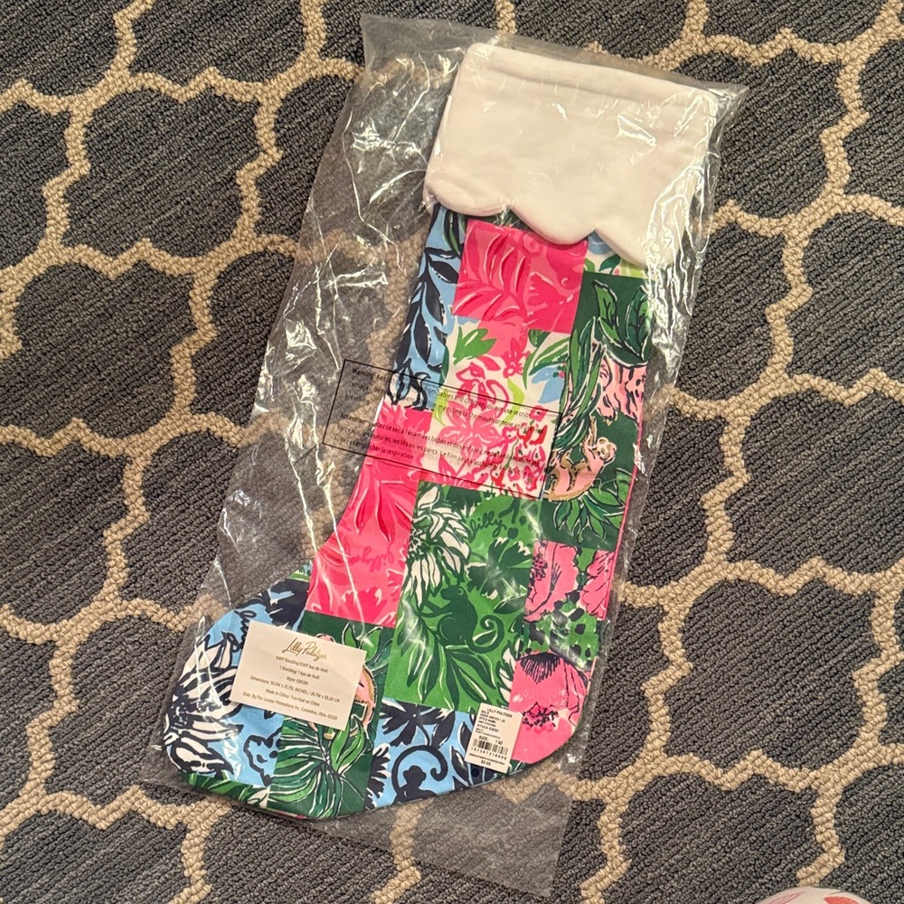 Lilly Pulitzer Patchwork Holiday Stocking